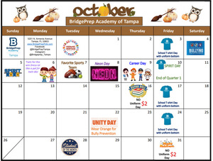 ✨October 2025 Activity Calendar ✨